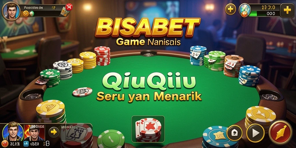 Screenshot gameplay BISABET menunjukkan suasana seru saat bermain QiuQiu.