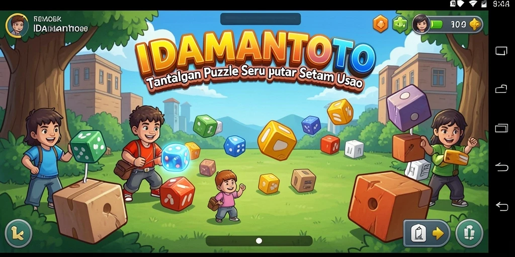 Screenshot gameplay IDAMANTOTO menunjukkan tantangan puzzle yang mendebarkan.