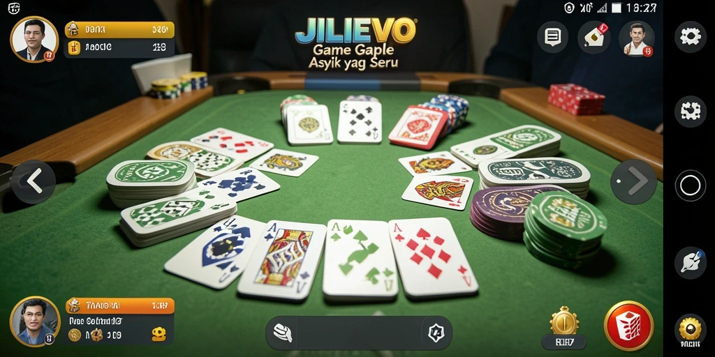 Tampilan dinamis dalam permainan Gaple JILIEVO yang mengasyikkan.