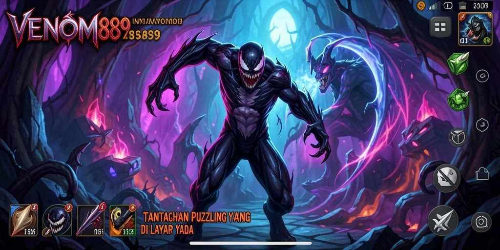 Tampilan gameplay menarik dari VENOM889 saat menyelesaikan puzzle.